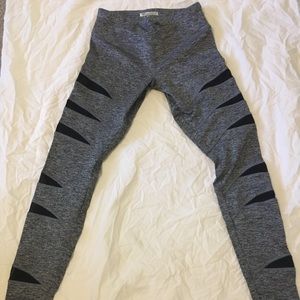 Gray and black mesh Leggings